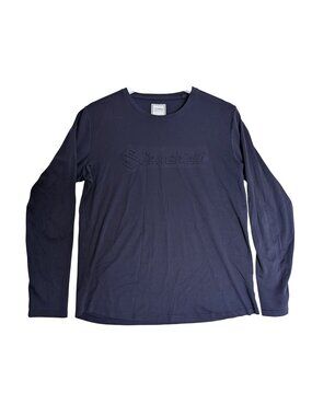 Samshield Premium Line Size L Navy Long Sleeve Equestrian Tee Embossed Logo